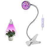 LED VOLLSPEKTRUM Pflanzenlampe, Lovebay 9W 40 LED Pflanzenlicht, 380nm-780nm Lichtspektrum ähnlich dem Sonnenlicht,22Rot(630nm)+12-Blau(460nm)+2-Weiß(6500k)+2IR(760nm)+2UV(400nm),Überwinterungshilfe