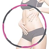 HZONE Hula Hoop, Hula Hoop Reifen Die Zur Gewichtsreduktion und Massage Verwendet Werden KöNnen, 6-8 Segmente Abnehmbarer Hoola Hoop Reifen Geeignet Für Fitness/Sport/Zuhause/BüRo/Bauchformung,(1.2Kg)