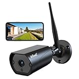 ieGeek Überwachungskamera Aussen, WLAN IP Kamera 1080P WiFi Kamera mit 5dBi WiFi Antenne, PIR Bewegungserkennung mit Infrarot Nachtsicht 30m，IP66 wasserdichte，Fernzugriff und Zwei-Wege-Audio
