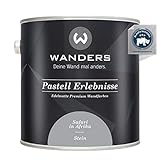 Wanders24® Pastell Erlebnisse (2,5 Liter, Stein) edelmatte Wandfarbe - Feine Farben - in 40 Farbtönen - Wandfarbe Grau - Made in Germany