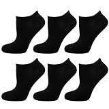 NUR DIE Damen Gummi 6er Pack Socken, schwarz, 39-42