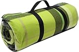 ADVENTURE OUTSIDE Picknick Decke XXL Fleece 200 x 200 cm Grün kariert Camping