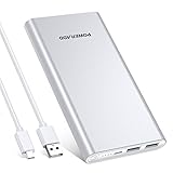 POWERADD Pilot 2GS Powerbank 10000mAh, Externer Akku mit 2 Output 5V/3,1A, Schnellladen Power Bank mit Alugehäuse Handy Ladegerät für iPhone, Samsung Galaxy, Huawei, iPad