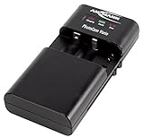 ANSMANN PhotoCam Vario Universal-Ladegerät / Multifunktionale Ladestation für Li-Ion & Li-Po Kamera Akkupacks oder Mignon AA & Micro AAA NiMH Rundzellen Akkus / Mit Verpolschutz & LED-Anzeige