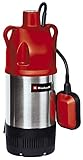 Einhell Tauchdruckpumpe GC-DW 900 N (900 W, 6.000 l/h max. Fördermenge, 7m max. Eintauchtiefe, Edelstahlgehäuse, Schwimmerschalter, 2 Aufhängeösen)