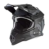 O'NEAL | Motocross-Helm | MX Enduro | ABS-Schale, Sicherheitsnorm ECE 22.05, Lüftungsöffnungen für optimale Belüftung & Kühlung | 2SRS Helmet Slick | Erwachsene | Schwarz Grau | Größe L