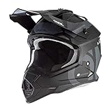 O'NEAL | Motocross-Helm | MX Enduro | ABS-Schale, Sicherheitsnorm ECE 22.05, Lüftungsöffnungen für optimale Belüftung & Kühlung | 2SRS Helmet Slick | Erwachsene | Schwarz Grau | Größe L