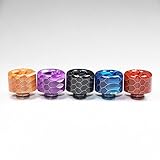 DIY-24H - Driptip 510 Anschluss für Verdampfer aus Resin, Harz, Drip Tip Mundstück (Orange)