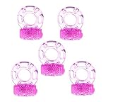 5 x 100 % wasserdichtes medizinisches Silikon, elektrisch, leistungsstark, Vibrationsverzögerung, Massage-Ring.