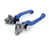 JFG RACING Billet Pivot Faltbare Kupplung Bremshebel Für Yamaha YZ125 YZ250 15-17 YZ250X 16-17 YZ250F YZ426F YZ450F 09-17 - Blau