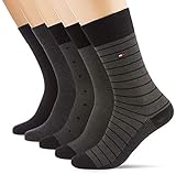 Tommy Hilfiger mens TH 5P BIRDEYE TIN GIFTBOX Socks, black, 39/42 (5er Pack)
