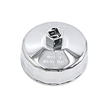 sourcing map 16 Flöten Auto Ölfilter Kappe Gehäuse Schraubenschlüssel Sockel 87mm Silberton DE de