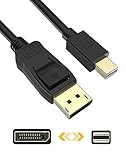 Mini Displayport/Thunderbolt auf Displayport Kabel 2m Elegear 4K 60Hz DP Kabel Zertifiziert Apple Thunderbolt Kabel Kompatibel mit Thunderbolt 2, Thunderbolt 1 Port für HP, Asus, Dell, Lenovo