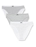 Amazon-Marke: Iris & Lilly Damen Taillenslip, 3er Pack, Mehrfarbig (Grey Melange Bc), M