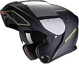 Scorpion Motorradhelm EXO-920 FLUX Matte Black-Neon yellow, Schwarz/Gelb, L