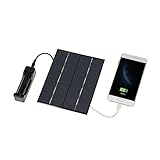 Decdeal 3.5W 5V Solar Ladegerät Solarpanel USB Solarladegerät und mit DC-Kabel für 18650 Batteriehalter