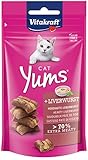 Vitakraft Cat Yums, Leckerlies für Katzen, Leberwurst, 40g