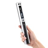 [Handscanner] 900DPI Auflösung s/w und Farbe Dokumentenscanner/Portable Scanner/Wireless Tragbarer A4 Scanner mit Karte JPG und PDF Format- 16G Micro SD - Silber