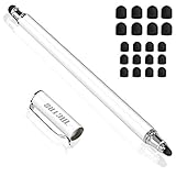 Metro 2 in 1 Premium Eingabestift Touchstift Stylus mit 20 X Ersatzspitzen für iPhone ipad Samsung Galaxy Smartphones und Tablets (Weiß)