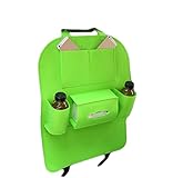 Chytaii Auto Rückenlehnenschutz mit Trittschutz Auto Rücksitz Organizer Sitz Schutz Autositz Rückenlehne Kinder Grün 39x57 cm