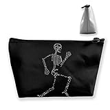 Trapez-Kulturbeutel Tragbare Reisetasche Laufen Skeleton Stitching Pattern Waterproof Bag