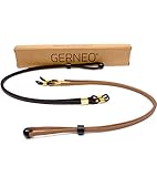 GERNEO® - DAS ORIGINAL - Premium Brillenband Leder aus hochwertigem PU Glatt- und Wildleder Kombination für Lesebrille & Sonnenbrille - schwarz & hellbraun - Befestigung in gold - 2er Pack