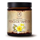 Monoi de Tahiti Öl 100ml - 100% Rein und Natürlich - Basisöl Multi-Funktionales - Frankreich - für Pflege Gesicht - Körper - Haare - Anti-Falten - Anti-Aging - Massage