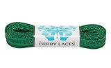 Derby Laces Kelly Green 60 Inch Waxed Skate Lace for Roller Derby, Hockey and Ice Skates, and Boots by