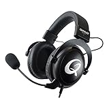 QPAD QH-91 Pro Gaming Premium Headset, Kopfhörer für PC Spieler mit 53 mm Stereo Sound, Schwarz