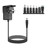 BOLWEO Universeller 5 V 2 A Netzteiladapter, AC auf DC Adapter mit 7 Spitzen, Anschluss DC-Stecker, Adapter für TV-Box, Sicherheitskamera, LED-Lichtstreifen, Audio/Video und mehr 5 V Haushaltsgeräte