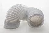 Abluftschlauch PVC flexibel Ø 125/127 mm, 6 m z.B. für Klimaanlagen, Wäschetrockner, Abzugshaube