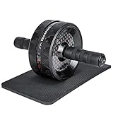 EliteAthlete AB Roller - Bauchtrainer - Sixpack Trainer - Bauchroller - Bauchtrainer für zu Hause - Bauch Weg Trainer - Bauchmuskeltraining - AB Wheel - Bauchmuskeltrainer inkl. gepolsterter Kniematte