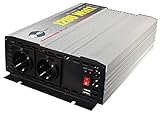 Wechselrichter/Spannungswandler/Inverter modifizierter-Sinus 24 V DC/230 V AC 50 Hz - 1.200 Watt Dauerleistung, 2.400 Watt kurzfristige Spitzenleistung, USB (1 ST)