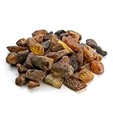 Amber Culture Rohbernsteine, baltisches Kunstharz, zufällige Auswahl (Size 3 - 4 gr | Amount: 100 gr) gold