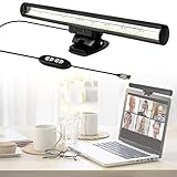 YOMERA Laptop Lampe, Laptop Licht für Computer Monitor, Laptop Beleuchtung Schreibtischlampe USB Lampe für Home Office mit Dimmbarer Einstellbarer Helligkeit/3 Farbtemperatur/Platzsparend