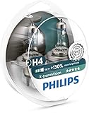 Philips X-tremeVision +130% H4 Scheinwerferlampe 12342XV+S2, 2er-Set