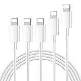 Everdigi Phone Ladekabel [5 Pack-3 * 1m+1 * 2m+1 * 3m] für iPhone 12/11/X/XS Max XR X 8 8 Plus 7 7 Plus 6s 6s Plus 6 6 Plus SE 5s 5c 5 iPad,Weiß
