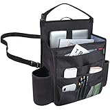 Luxja Auto Rücksitz Organizer, Autositz Organizer, Auto Aufbewahrung Rücksitz, Vordersitz Organizer mit Laptop und Tabletten-Lagerung, schwarz