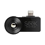 Seek Thermal Compact XR - Preiswerte Wärmebildkamera mit Erweiterter Sichtweite, Lightning Anschluss und Wasserdichtem Schutzgehäuse Kompatibel mit Apple iOS Smartphones - Schwarz