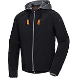 Spirit Motors Softshelljacke Softshelljacke mit Protektoren, Winddicht, atmungsaktiv, Protektorenausstattung, sportliche Bewegungsfreiheit, Cordura Verstärkungen, Schwarz, XXL / 2XL