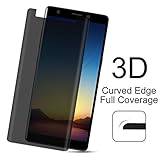 Foxcrypt Premium KLAR 3D - Anti Spy Blickschutzfolie – Blickschutzfilter - Privacy Filter Panzerfolie Schutzfolie für Samsung Galaxy Note 8 - Displayschutz - Tempered Glass Protection Screen