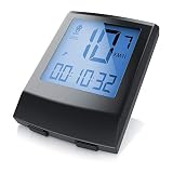 CSL - Fahrradcomputer - Fahrradtacho Radcomputer Tachometer - 8 Funktionen - Hintergrundbeleuchtung - Wasserdicht - Kilometerzähler