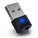 CSL - USB Bluetooth 5.0 Adapter Mini – BT V5.0 Stick Dongle – für PC Laptop - Bluetooth Empfänger und Sender für Desktop Laptop Drucker Headset Lautsprecher - kompatibel mit Windows 8.1 10