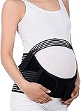 Viedouce Bauchband Schwangerschaft Stützgürtel,3 in 1 Bauchbänder für Schwangere Gürtel, Schwangerschaftsgurt Bauchstütze Bauchgurt Schwangerschaftsbandage Umstandsgürtel (Schwarz-M)