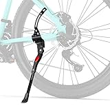 Favoto Universal Fahrrad Ständer Einstellbarer Fahrradständer Hinterbauständer Aluminiumlegierung Rutschfester Seitenständer für 26 28 Zoll Mountainbike Rennrad MTB Zubehöre