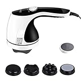 Massager Vibration Hand Massager with 4 Interchangeable Massage Heads, ikeepi Wireless Massager Cellulite Massage for Body Shaping, USB Rechargeable, 5 Modes, 6 Speeds (Big)