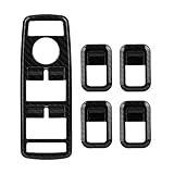 EBTOOLS Fenster Schalter Knopfleiste Abdeckung für A B C E CLA GLA GLK ML GLE Klasse W204 5Pcs ABS Plastic Decoration Strickers