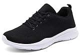 DAFENP Sportschuhe Laufschuhe Atmungsaktiv Leichte Turnschuhe Gym Fitness Sneaker für Herren Damen (41 EU, A Schwarz)