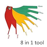 KKmoon Auto Dickenmessgerät 8 in1 Maßlineal Werkzeug Kfz Bremsbelag Meßwerkzeug