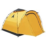 vidaXL Pop-Up Campingzelt 3 Personen mit Reisetasche Sekundenzelt Wurfzelt Zelt Outdoor Trekkingzelt Kuppelzelt Familienzelt Camping Strand Gelb